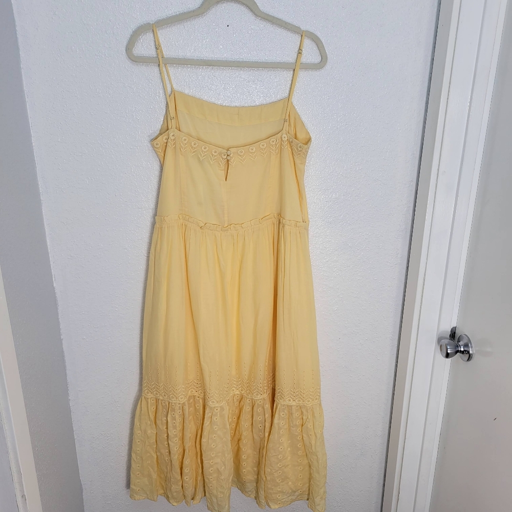 J Crew Sorrento dress in Organic cotton voile CK827 Size M Yellow NWT - Picture 6 of 11